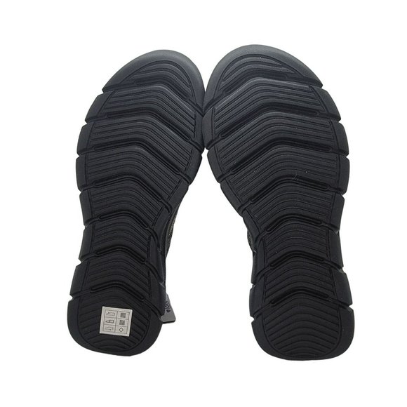 New Sz 8 Womens Comfy Shoes Skechers BOBS Sport B Flex Black Gold 117113 slip-on - Picture 5 of 6